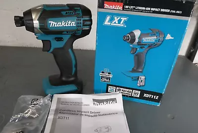 Makita XDT11 18V LXT Lithium-Ion 1/4 In. Cordless Impact Driver (Tool-Only) • $65