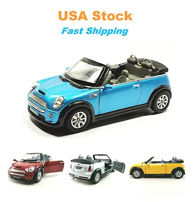 Mini Cooper S Convertible Kinsmart Diecast Model Toy Car 4 Colors  5'' 1:28 • $8.99