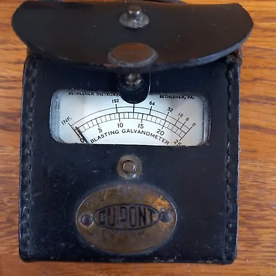 Vintage Dupont Blasting Galvanometer #14775 With Leather Case And Instructions. • $19.99