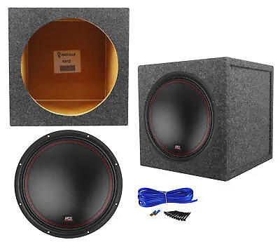 MTX 5512-44 12  800 Watt DVC 4-ohm Car Audio Subwoofer+Sealed Sub Box Enclosure • $159.95