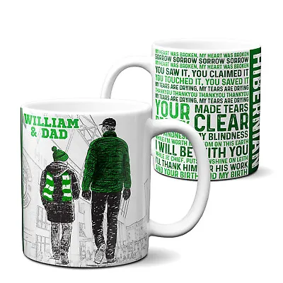 Personalised Hibernian Mug Football Fan Cup Father & Son Birthday Dad Gift FSM27 • £12.95