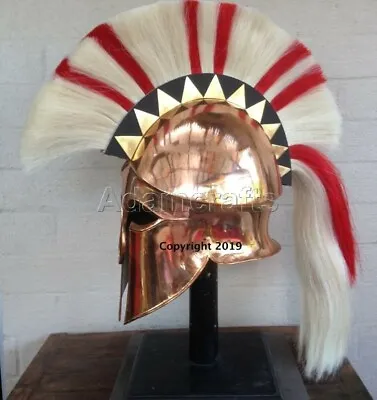 18 Gauge Steel Copper Coated Medieval Greek Corinthian Helmet Spartan Helmet TU • $79