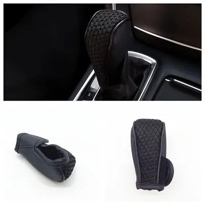 Car Gear Shift Cover Leather Shift Lever Cover Shifter Knob Protector Cover 1pc • $9.49