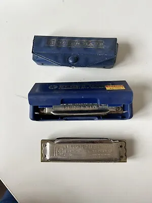 Lot Of 2 M. Hohner Blues Harp Harmonicas In Cases Lot Of 3 • $14.99