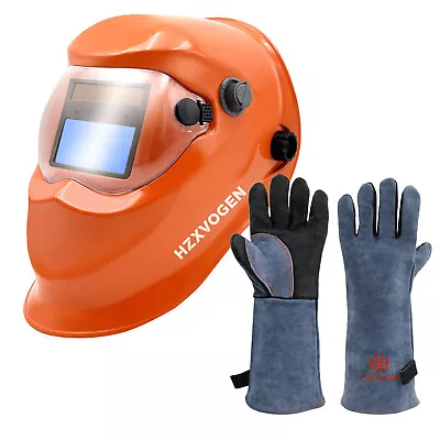 £39.98 • Buy Auto Darkening Welding Mask Arc/Tig/Mig Grinding Wide View Welder Helmet&Gloves