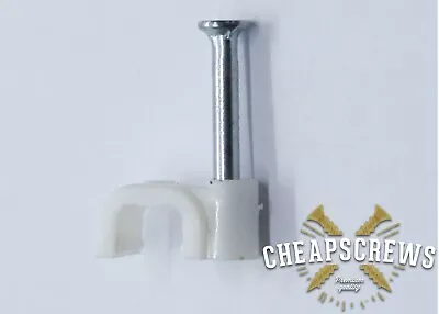 £3.22 • Buy 3,5mm 4mm 5mm 6mm 7mm 8mm, Bell White Cable Clips With Fixing Nails Wire Clips