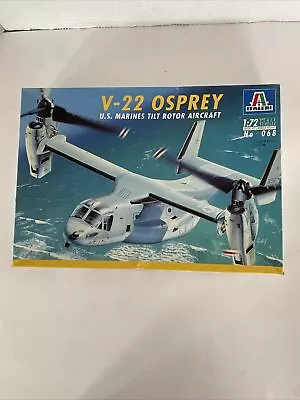 V-22 Osprey US Marines Tilt Rotor Aircraft 1:72 Italeri 068 Complete In Open Box • $14.56