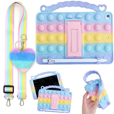 $24.98 • Buy Pop Fidget Toy Push It Bubble Kids Case For IPad 5 6 7 8 9 10 Air 2 3 4 Mini Pro