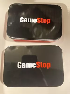 GameStop Metal Storage Containers - Tin Gift Card Holders Boxes Set Of 2 • $15