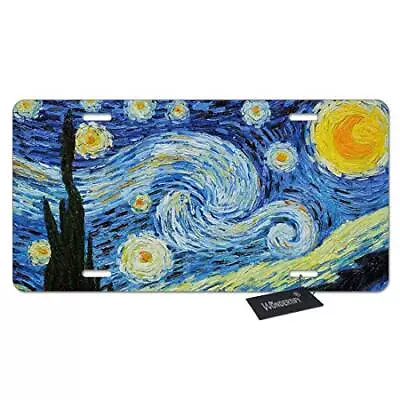 License Plate Starry Night Van Gogh Oil Painting Decorative Car Front License... • $22.10