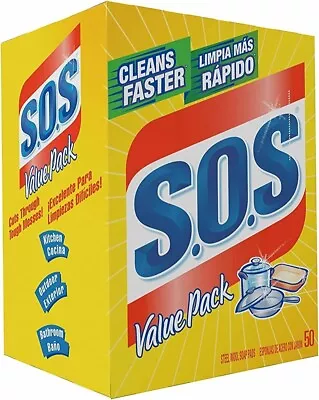 S.O.S 98014 Steel Wool Soap Pad (1 Pack (50 Count)) • $17.50