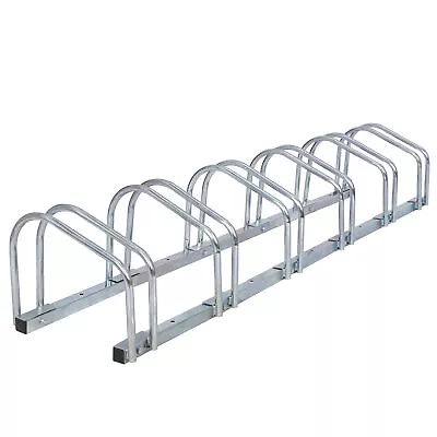  Adjustable Garage Bike Rack 5 Bike Bicycle Floor Parking Stand Indoor Outdoor • $43.58