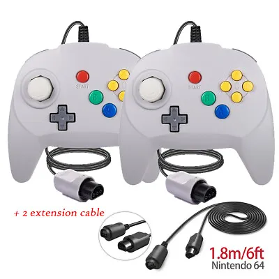 1/2 Wired N64 Game Controller GamePad Joystick For Nintendo 64 Console/Cable • $9.78