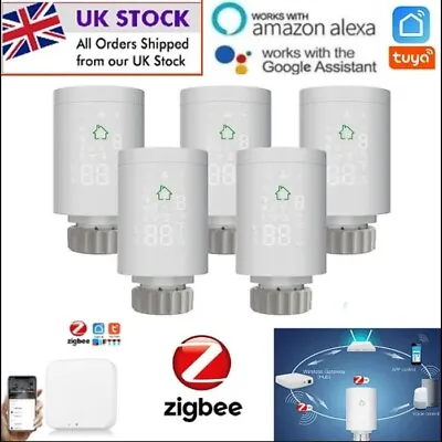 Tuya Zigbee 3.0 Smart Thermostat Radiator Valve TRV Programmable Google+Alexa UK • £119.99