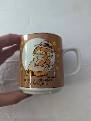 Vintage GARFIELD Coffee Tea Mug ENESCO Heres Looing At You Kid #8 • $14.99