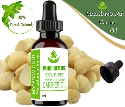 Pure Herbs Macadamia Nut 100% Pure & Natural Macadamia Indica Carrier Oil • £5.11