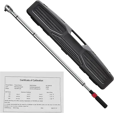 3/4 Inch Drive Click Torque Wrench 100-600 Ft Lb Dual Direction Adjustable Pro • $239.99