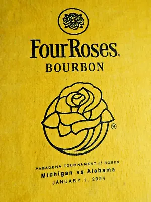 2024 Rose Bowl Michigan Wolverines Alabama YELLOW TOWEL With FOUR ROSES LOGO • $12.32