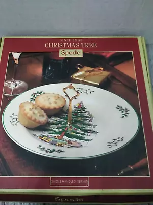 Spode Christmas Tree Handled Cake Stand Server Dinner Size (10.5'') ENGLAND • $39.98