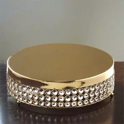 13.5  Wide Metal Beaded CAKE STAND Wedding Party Home Birthday Decorations SALE • $44.10