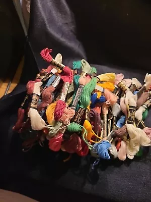 Lot Of 60 J.P. Coats DMC Mixed Embroidery Floss  • $10.99