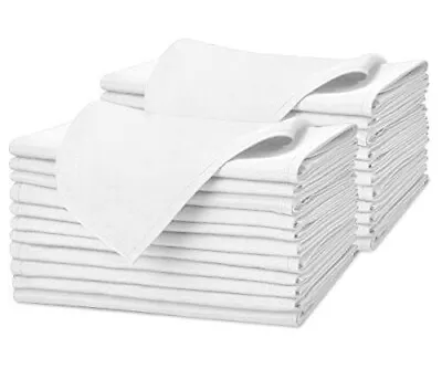 Cloth Napkins Pack Of 24 - White Napkin 17x17 Inches Linen Napkins - New! • $19.99