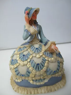 Victorian Trading Co Lady  Porcelain Floral Hat Trinket Box 4.5  H  • $19.99