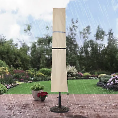 £12 • Buy Waterproof Parasol Umbrella Cover Outdoor Garden Patio W/Storage Bag Khaki