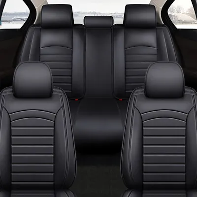 Leather Auto Car Seat Covers Waterproof Cushion For Volkswagen VW Front Rear Set • $151.91