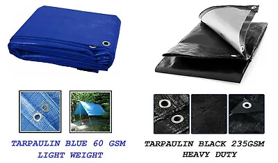11 Sizes Of Heavy Duty Tarpaulin Waterproof Cover Tarp Ground Camping Sheet • £19.99