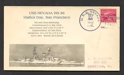 Uss  Nevada Bb 36 - Pearl Harbor Ship • $5