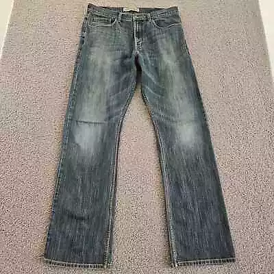 Wrangler Jeans Mens 34x34 Blue Relaxed Bootcut Leg Denim Stretch Cowboy • $24.97