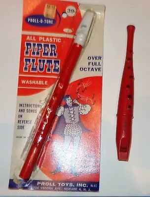 Vintage Toy Plastic Music Instruments Proll Toys Proll-O-Tone Piper Flute Works! • $8.95