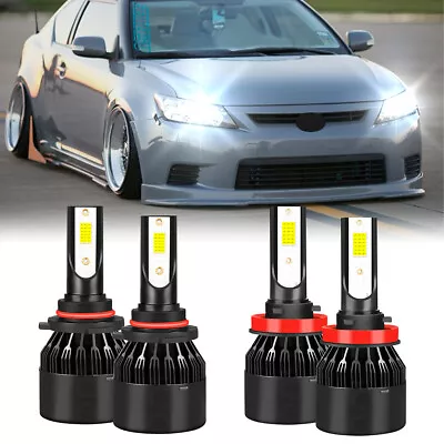 For Scion TC 2009-2013 6000K White LED Headlight High Low Beam Bulbs Qty 4 • $28