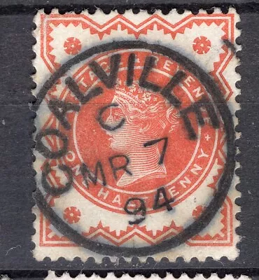 GB QV 1/2d Vermilion With Coalville 1894 Postmark • £1.50