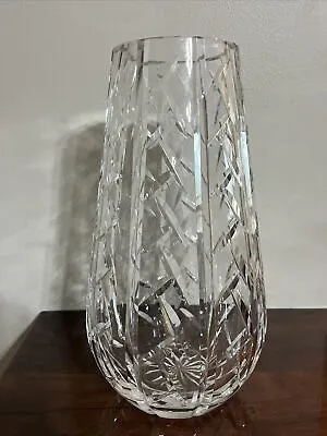 Waterford Lead Crystal Vase Deep Cut Groves With Teardrop Shape 11in Tall • $51