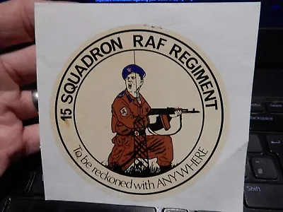 Vintage Sticker   15 Sdqn - Raf  Regt  1980s Era • £15.59