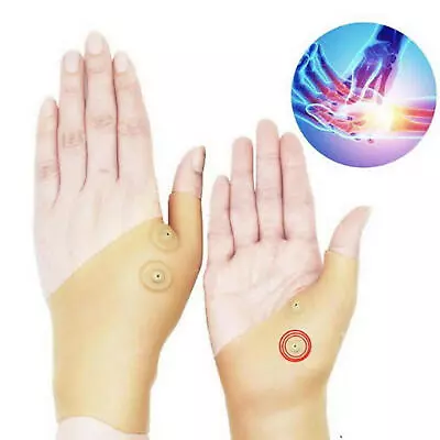 Gel Thumb Hand Support Arthritis Compression Magnetic Therapy Wrist Gloves • $7.47