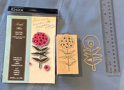 Simple Phlox Flower Metal Die - Cutting Dies And Stamp Set- Memory Box - New • $9.95