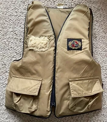 Vintage Stearns Fishing Life Vest Jacket - Tan/Beige Universal/Adjustable Adult • $17.99