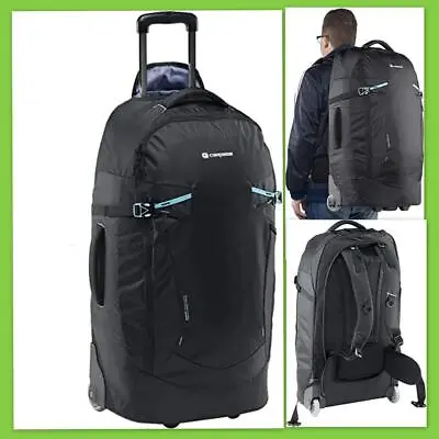 $188 • Buy Caribee Stratos 70L Hybrid Wheeled Trolley Bag Travel Duffle Backpack - Black
