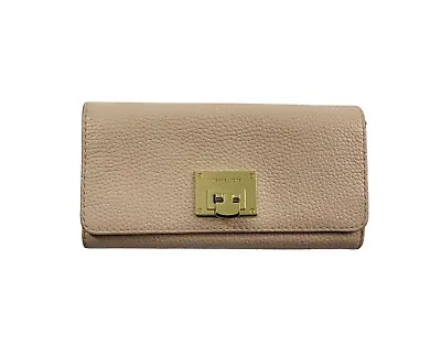 Michael Kors Blush Pink Pebbled Leather Multi Card Gold Clasp Wallet • $39.99