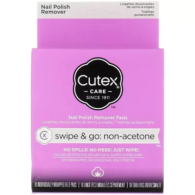 Cutex Care Swipe & Go Non-Acetone Nail Polish Remover Pads (Pack Of 4) • $12