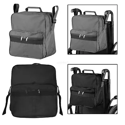 Wheelchair Bag Storage Rollator Scooter Backpack Pockets Wheelchairs Accessories • $50.35