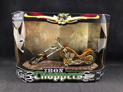 Motor Max Iron Choppers (Gold/Orange) 1:18 Scale Diecast 76278 With Box • $20