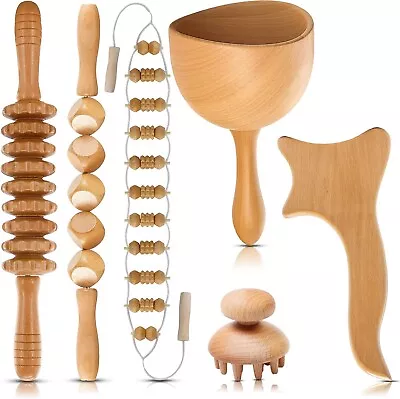 Bamboo 6-Piece Wood Massage Therapy Tool Set - Relaxation And Pain Relief Kit • $39.99