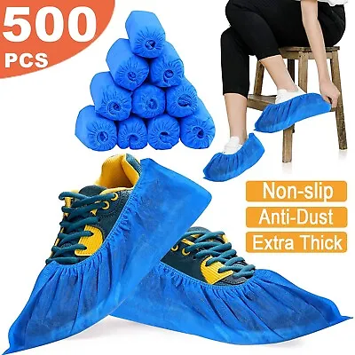 Disposable Shoe Covers Non-Slip Boot Overshoes Protector NonWoven 100/200/500PCS • $14.39