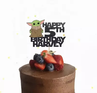 Personalised Star Wars/Yoda Cake Topper • £4.99