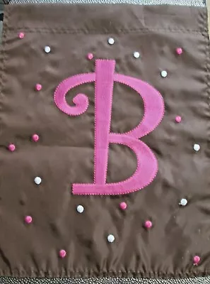 Initial Letter B Small Flag 11x14  B  Monogram Brown Pink Reversible • $9.49