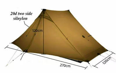 3F Lanshan 2 Pro Ultralight 2 Person Wild Camping Tent Lightweight 3-4 Season • $48.39